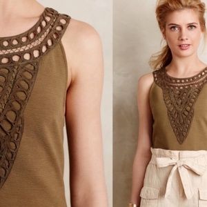 Anthropologie Postmark Aicha Embellished Tank Top